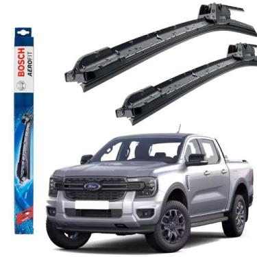 Imagem de Par Jogo Kit Palheta Dianteira Bosch Aerofit para Ranger 2017 a 2022