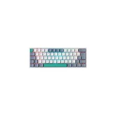 Imagem de Teclado Mecânico Gamer Machenike K500-B61, RGB Switch Red, HotSwap, C/Fio, PT-BR, Branc...