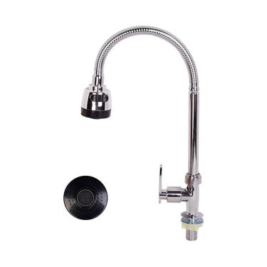 Imagem de Torneira de Cozinha Gourmet de Bancada com Alavanca em Silicone com Ducha Giratória Preto