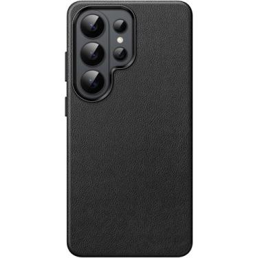 Imagem de Capa de couuro para Samsung Galaxy s25 Ultra, Compatível com Mag-Safee