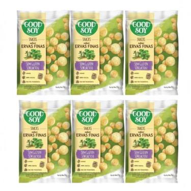 Imagem de Kit 6 snack natural de ervas finas 25g goodsoy sem gluten e lactose