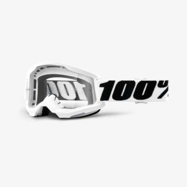 Imagem de Óculos 100% Strata 2 Transparente Branco Off Road Trilha Mot