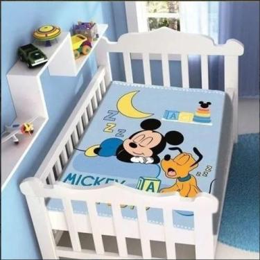 Imagem de Cobertor Raschel Plus Infantil Disney - Jolitex , MICKEY SONHANDO AZUL