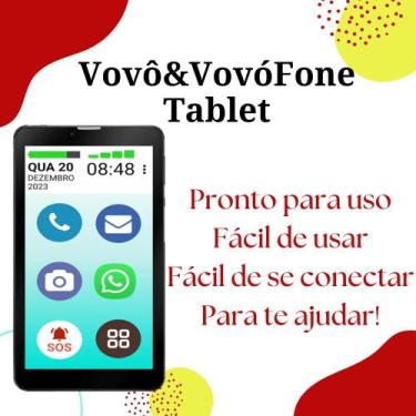 Imagem de Tablet vovôfone icones grandes 32gb zap face insta - MULTILASER, 32GB