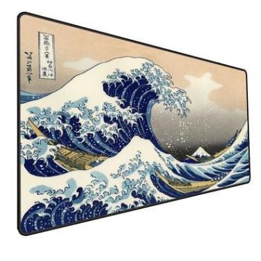 Imagem de Mouse Pad Gamer Speed Extra Grande Desk Pad Profissional Premium Com Borda Costurada 70x35 - Anime Mangá Grande Onda