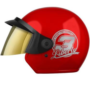 Imagem de Capacete aberto pro tork liberty 3 solid, VERMELHO, 56
