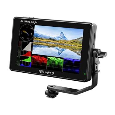 Imagem de FEELWORLD LUT7 7 polegadas 2200nits 3D LUT Tela sensível ao toque Câmera DSLR Monitor de campo com sensor automático de luz VectorScope de forma de onda 1920 x 1200 Video