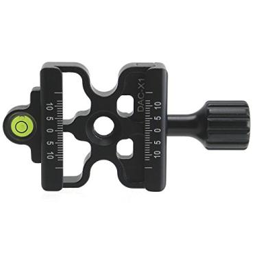 Imagem de Braçadeira de esqueleto Desmond DAC-X1 50 mm QR leve com nível de bolha 9,5 mm e 0,6 cm, adaptador Arca compatível com cabeça de tripé