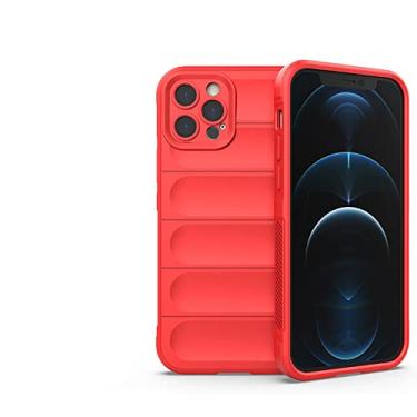 Imagem de Capa de telefone à prova de choque de cor sólida simples para iPhone 13 11 12 Pro Max 7 8 Plus X XS XR SE 2020 Capa de silicone durável, vermelha, para iPhone 7Plus/8Plus