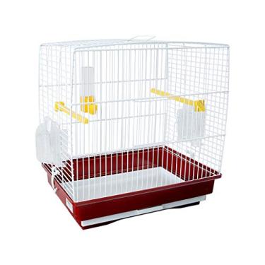 Imagem de KIZQYN Gaiolas de pássaro de aço inoxidável grande gaiola de papagaio pombo portátil pequeno pássaros gaiola de viagem gaiola de voo para animais de estimação (cor: roxo)