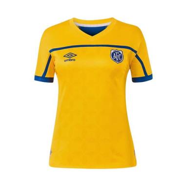 Imagem de Camiseta Umbro Avaí Of.3 2020 Feminina - Amarelo E Royal
