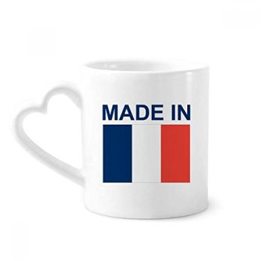 Imagem de Feito na França Country Love Caneca de café cerâmica copo de coração de vidro