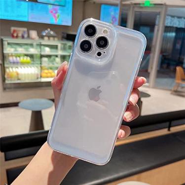 Imagem de Capa de telefone macia transparente ultrafina para iPhone 13 11 12 Pro Max XS Max XR X 7 8 Plus TPU de silicone transparente tampa traseira T1 para iPhone 13