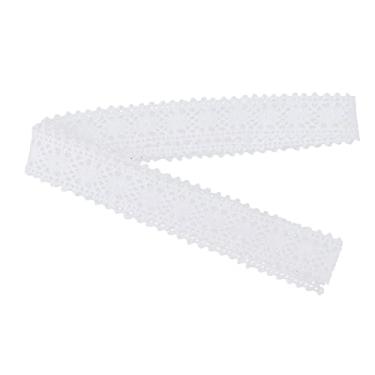 Imagem de Fita verde sálvia, fita de renda para costura de renda branca para artesanato, fita de renda marfim para cestas de presente para escadas (branca)