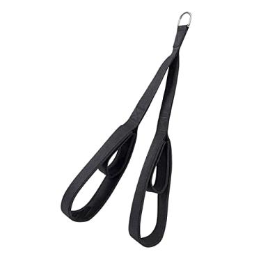 Imagem de Dynwave Tricep Rope Neoprene Handle Gym Extension Straps Tricep Pull Down Rope para Biceps Crunches Musculação, Preto 60cm