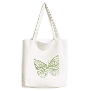 Imagem de Green Butterfly Kite Art Deco Gift Fashion Tote Bolsa de compras Bolsa casual