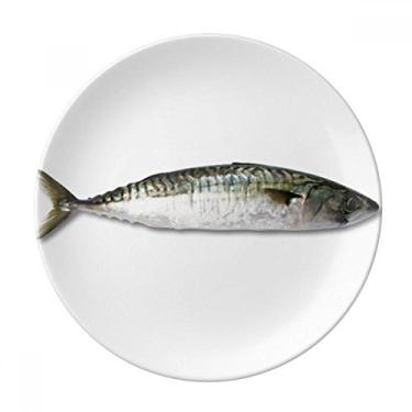 Imagem de Prato longo preto para atividades de peixe oceano em porcelana decorativa Salver louça de jantar