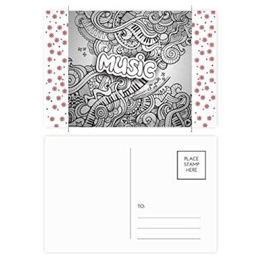 Imagem de Violino Rock Music Pintura de corda Natal Natal Flor Celebração Cartão postal Blessing Mailing Card