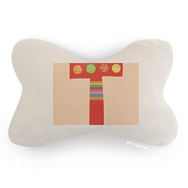 Imagem de DIYthinker Almofada T Alfabeto Laranja Frutas Linda Estampa Carro Decoração Pescoço Almofada Almofada Apoio de Cabeça