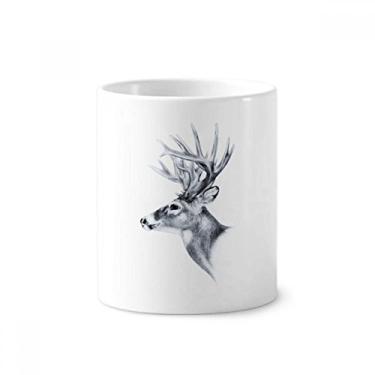 Imagem de Sketch — Suporte para caneta de escova de dentes preta e branca (355 ml)