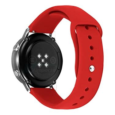 Imagem de Pulseira 20mm Sport Lisa LTimports, compativel com Galaxy Watch 3 41mm, Galaxy Active 2 44mm, Active 40mm, Galaxy Watch 42mm, GTS 2/3/4, BIP 2/3/S/L (Vermelho)