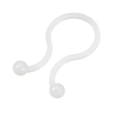 Imagem de uxcell 500 peças de cabo de trava torcida de nylon em formato de U Salve o lugar 24 mm de diâmetro branco