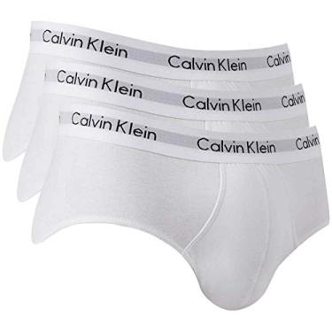 Imagem de Kit com 3 Cuecas Brief, Calvin Klein, Masculino, Branco, GG