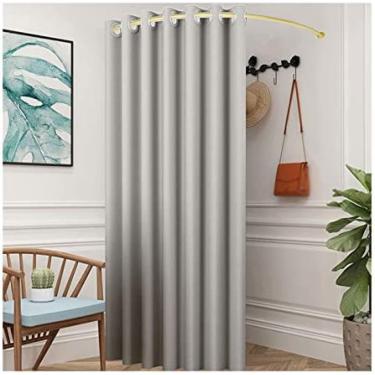 Imagem de Vestiário De Loja De Roupas, Quarto De Tenda De Vestir De Loja De Roupas Femininas, Haste De Cortina Em Forma De C, Para Shoppings, Escritórios, Com Gancho,Cinza Claro,100x100cm,Pleasant63
