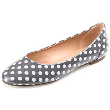 Imagem de Journee Collection Womens Kavn Flat with Classic Round Toe and Comfort Insoles, Polka Dot, 9