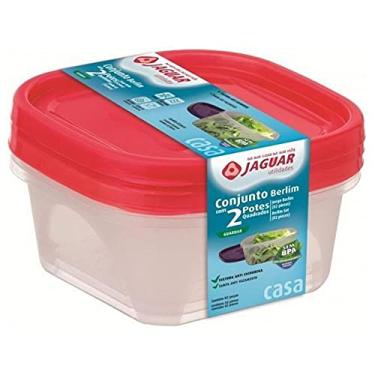Imagem de Conjunto 2 Potes 1.2L Jaguar Berlim Quadrado Sortido