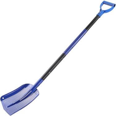 Imagem de YOWPSY Dipper de areia de alumínio - Peneira de escavadeira de tesouro - Peneira de areia para diversão na praia ou fazenda galinheiro cabra limpeza de cocô de areia, 129 cm