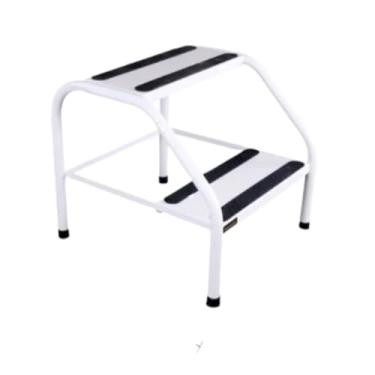 Imagem de Escada Maca Escadinha 2 Degrau Estética - Aço (Branco)