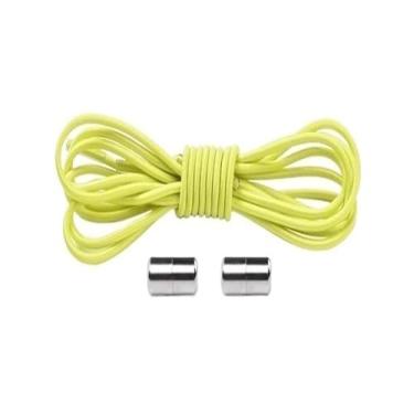 Imagem de No Tie Shoe Laces Shoes Round Shoelaces For Sneakers Rubber Elastic Laces Without Ties Kids Adult Shoe Lace Rubber Bands(Fluorescent yellow)
