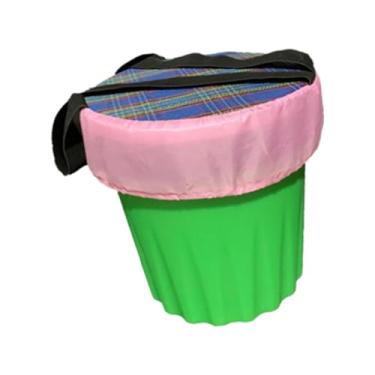 Imagem de Fenteer Banco de jardim dobrável, banco baixo de acampamento, banco baixo para colheita de chá para gramado, 25cm