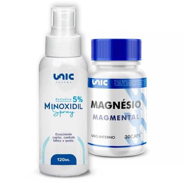 Imagem de Kit MagMental (30 Caps.) mais Minoxidil 5% (Spray 120ml)