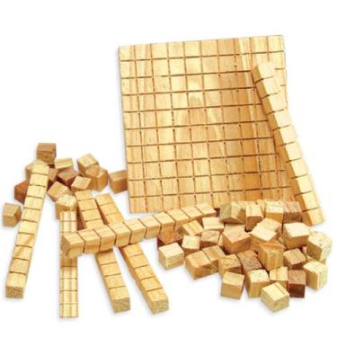 Imagem de Material Dourado Educativo Infantil 111pçs em Madeira Pais&Filhos - Pa