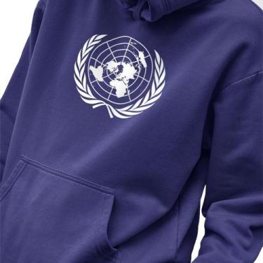 Imagem de Blusa Moletom Masculino Estampado ONU em Algodão Fio 30.1 Penteado - G