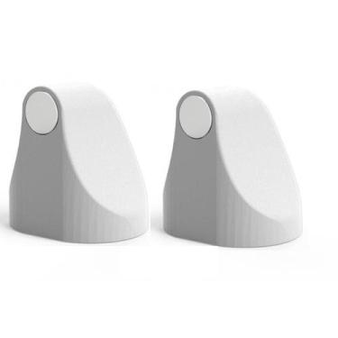 Imagem de Kit C/ 02 - Fixador Trava Porta Magnético Adesivo Branco - Comfortdoor