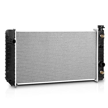 Imagem de M-AUTO Radiador de alumínio estilo fábrica de substituição para 1988 1989 1990 S10 Blazer Pickup S15 Jimmy Pickup 4.3L sem refrigerador de óleo do motor transmissão automática DPI 681