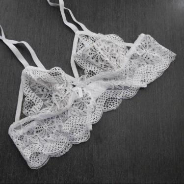 Imagem de Sutiã Rendado sem Bojo com tule sensual - Sutian Mônica - Supera Fitne