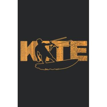 Imagem de Womens Kite Kitesurfing Kiteboarding Kitesurf Vintage Good Art: Lined Journal Notebook To Do Schedule, Medium 6x9 Inches, 100 Pages, Printed Cover