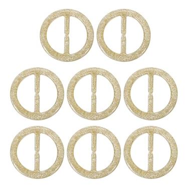 Imagem de PATIKIL Clipe de anel de cachecol, clipe de camiseta redonda de resina anel moderno cachecóis fivela para decoração de roupas femininas, 2", Resina, Liga metálica.