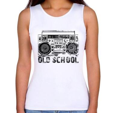 Imagem de Regata Feminina Old School Boombox - Foca na Moda, Branco, M
