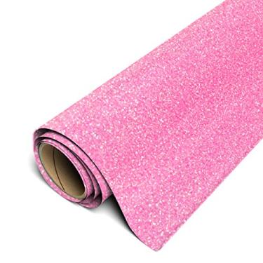 Imagem de Rolo Siser Glitter HTV 30,48 cm x 1,52 m (rosa neon) ferro em vinil de transferência de calor