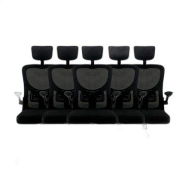 Imagem de Kit Com 5 Cadeiras De Escritório Presidente Mesh Elegance - Acadeira