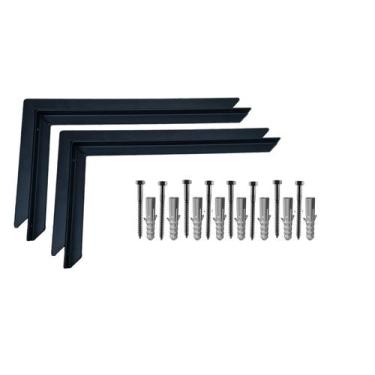 Imagem de Kit 4 peças mão francesa 50 cm - Metalúrgica Miguel de Oliveira, Preto