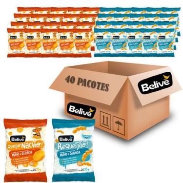 Imagem de Kit Snacks BELIVE Queijo Nacho (20x) Requeijão (20x) 25g