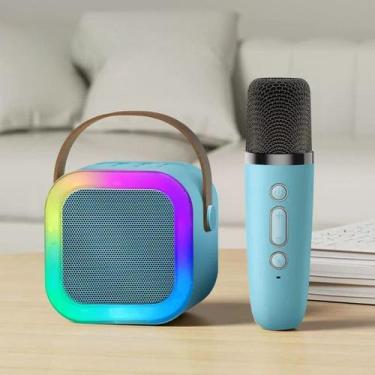 Imagem de Caixa De Som C/ Microfones Karaokê Brincadeiras em Família - oem, Um M