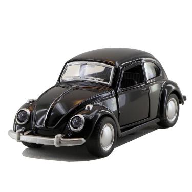 Imagem de Miniatura Fusca Preto Carrinho De Metal Antigo Colecionável