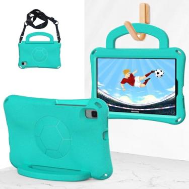 Imagem de Compatível com Samsung Galaxy Tab A9 8,7 polegadas modelo 2023 (SM-X110/SM-X115) Capa para tablet leve à prova de choque para crianças com alça e suporte(Mint green)